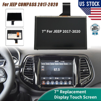 7 Inch Touchscreen 2017-2020 Jeep Compass 7" LCD Display Navigation Act3s5370fpc A1 E Generic Touch Screen Radio - Foto 6