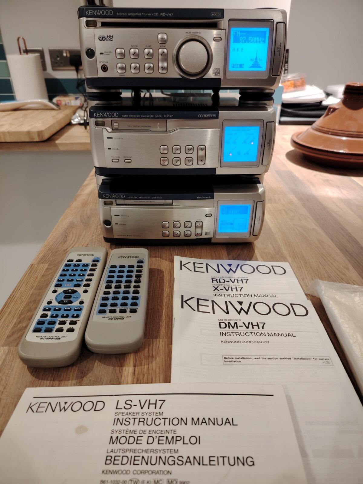 Rare Kenwood RDVH7, DMVH7 & XVH7 With 2 Remotes And Manuals eBay