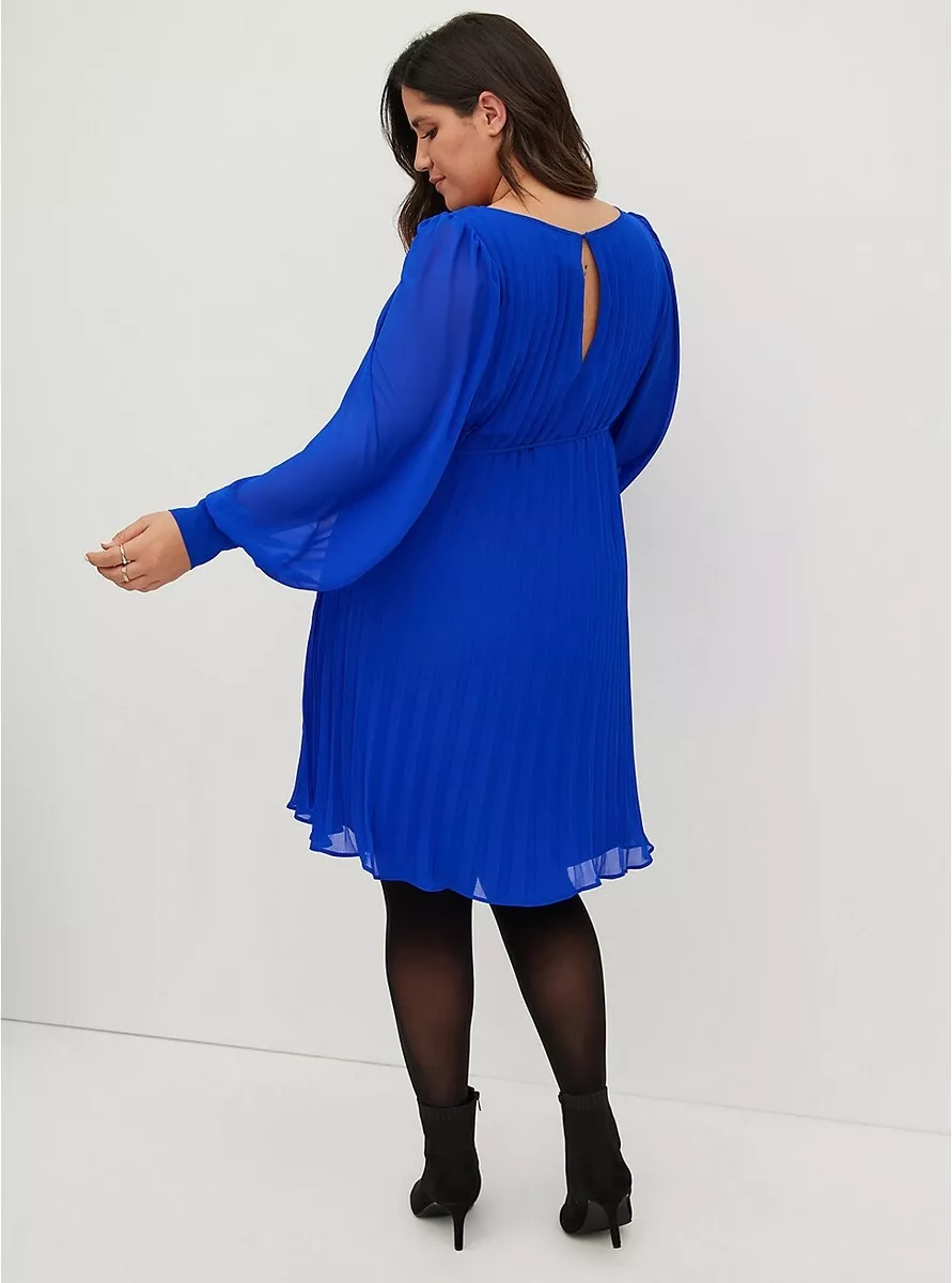 Torrid Sylvia Mollie Dress Chiffon Skater Blue NWT New 00X eBay