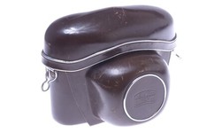   ZEISS CONTAFLEX ORIGINAL MAKERS LEATHER CAMERA HARD CASE FILM BACK NO CAMERA 
