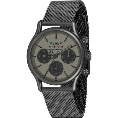 Herrenuhr SECTOR 660 R3253517014 Multifunktion Edelstahl Mesh Schwarz Grun