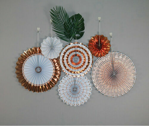 Paper Fan SET Wedding Birthday Party Home Baby Shower Retro Photo Prop Decor - Picture 69 of 94