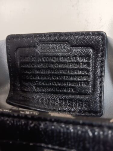 Coach F18106 Gallery Signature 3 Farben Lurex Beuteltasche Tasche Handtasche schwarz/silber/grau - Bild 3 von 5