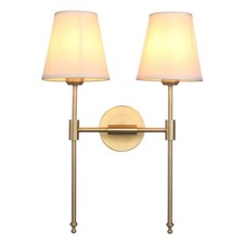 PERMO Classic Rustic Double Sconce 2-Lights Wall Sconce Lighting Fixture with...