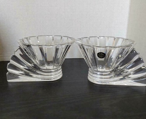 Rosenthal 'Blossom' Fan-Style Crystal Votive Candle Holder Signed Germany - Picture 3 of 6