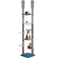 Multi-level Cat Tree Tower Scratching Post Scratcher Adjustable Height 95-103in