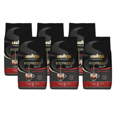 Lavazza espresso Barista Gran Crema, 1000g ganze Bohne 6er Pack