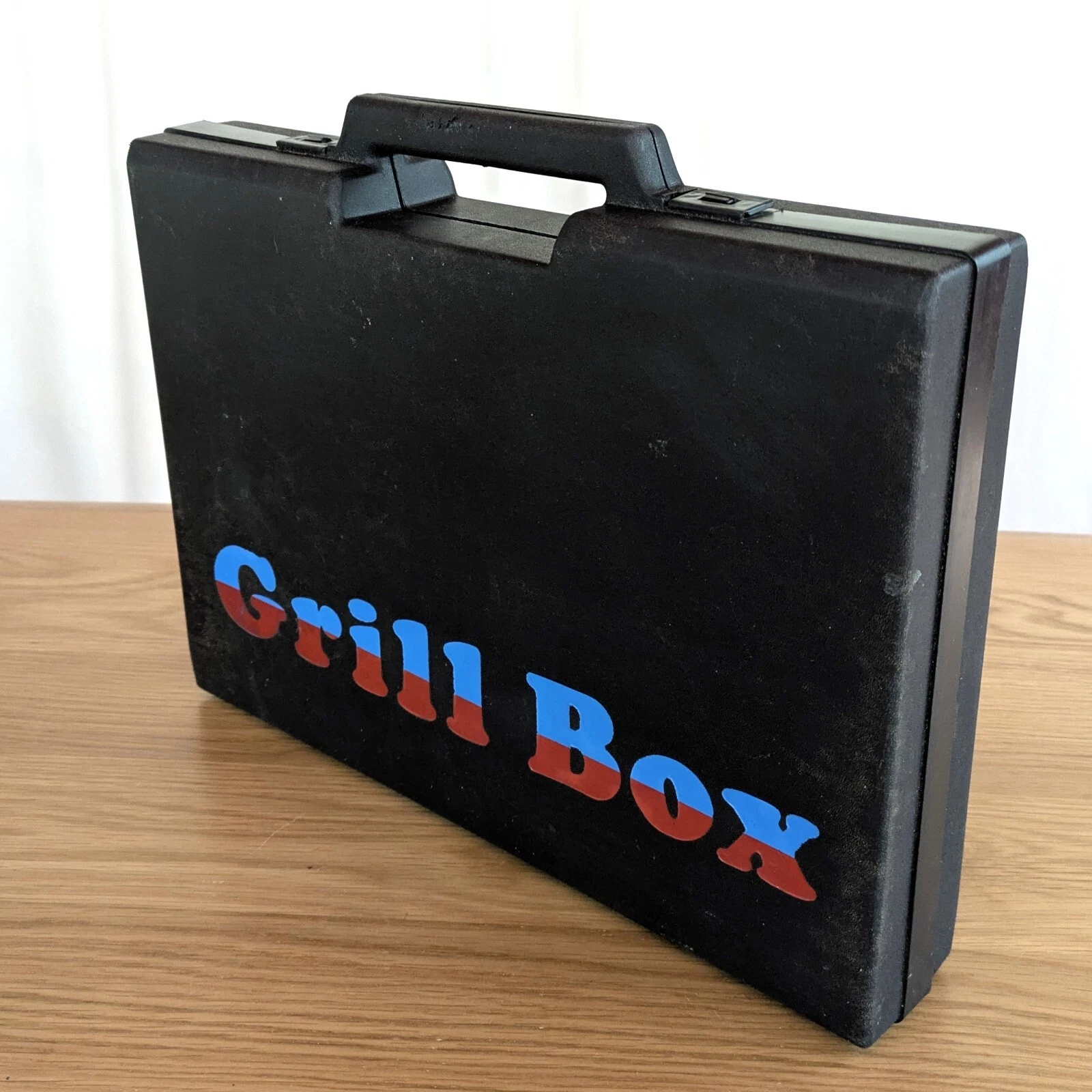 Vintage Grill Box Charcoal BBQ Briefcase 1980s Retro Camping Beach Park Tailgate