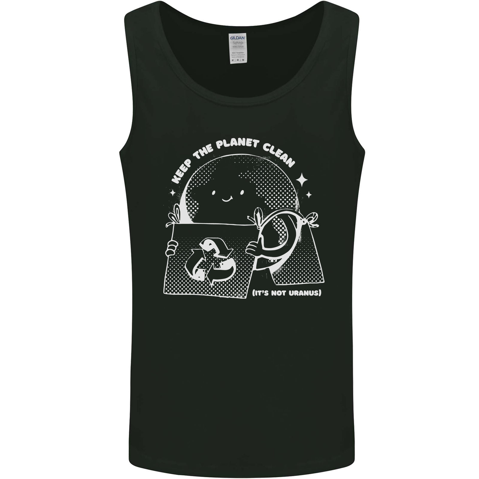 Climate Change Keep the Planet Clean Funny Mens Vest Tank Top