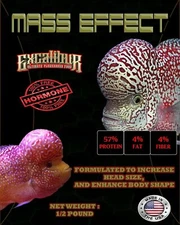 Mass Effect Flowerhorn Food For kok Growth. excalibur 1/2lb 3mm floating