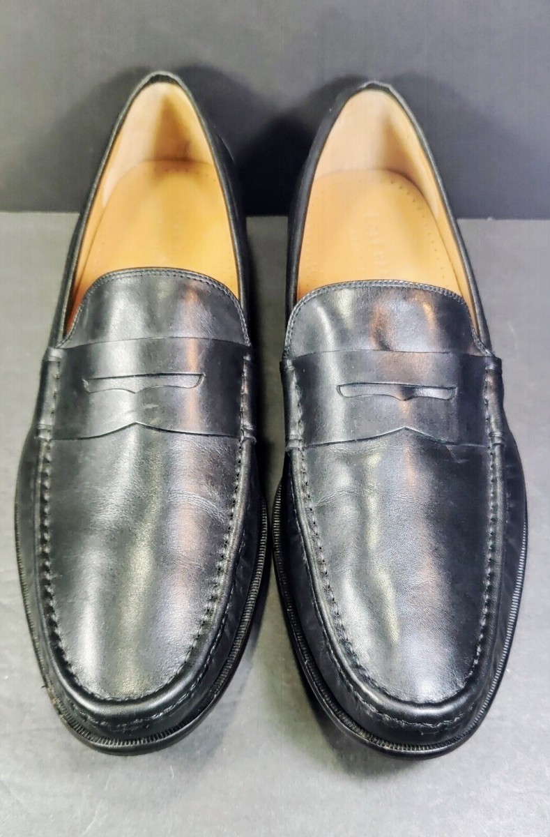 COLE HAAN GRAND OS BLACK LEATHER PENNY LOAFERS C22772 MEN display picture 3