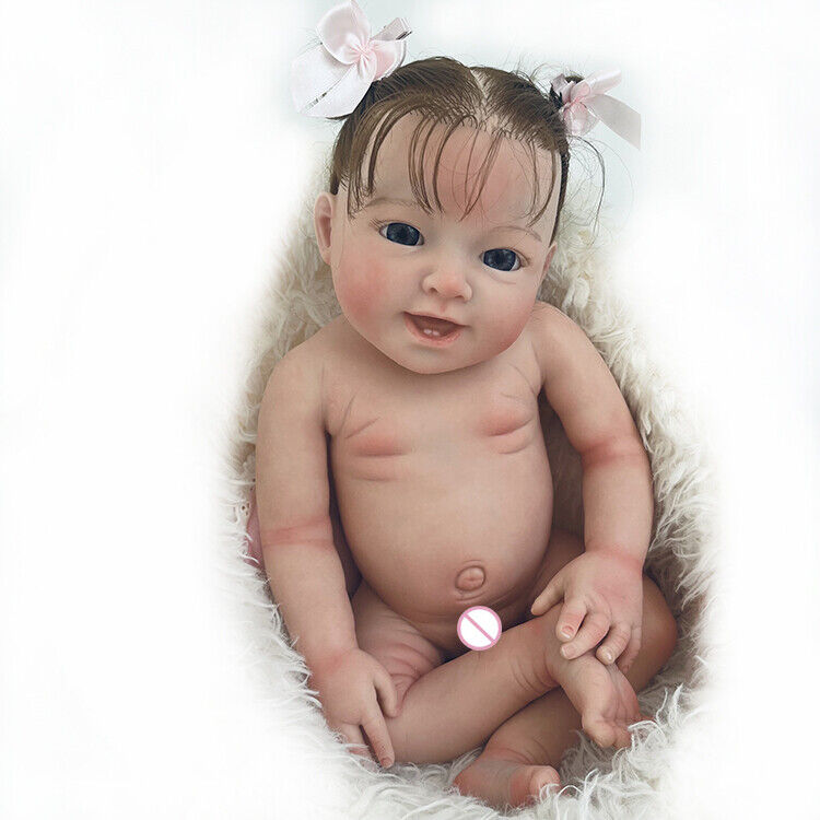 18 inch Full Body Silicone Reborn Baby Doll Soft Doll eBay