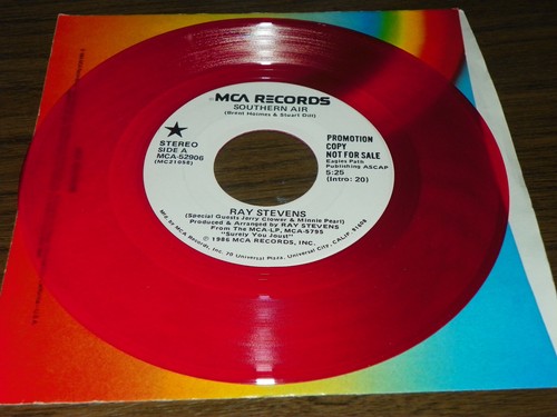 RAY STEVENS: SOUTHERN AIR - DJ Promo - *1986 Red Vinyl* 45 Single - NM - Picture 3 of 3
