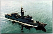 Postcard Chrome U.S.S. AINSWORTH FF-1090 Naval Frigate Norfolk Virginia VA