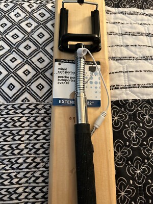 JETech U-Shape Battery Free Selfie Stick with Mount Holder - Black