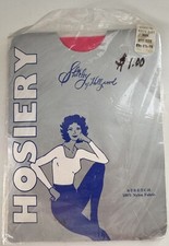 Vintage ONE SIZE Stocking Nylon Pink Pantyhose Hosiery Shirley of Hollywood