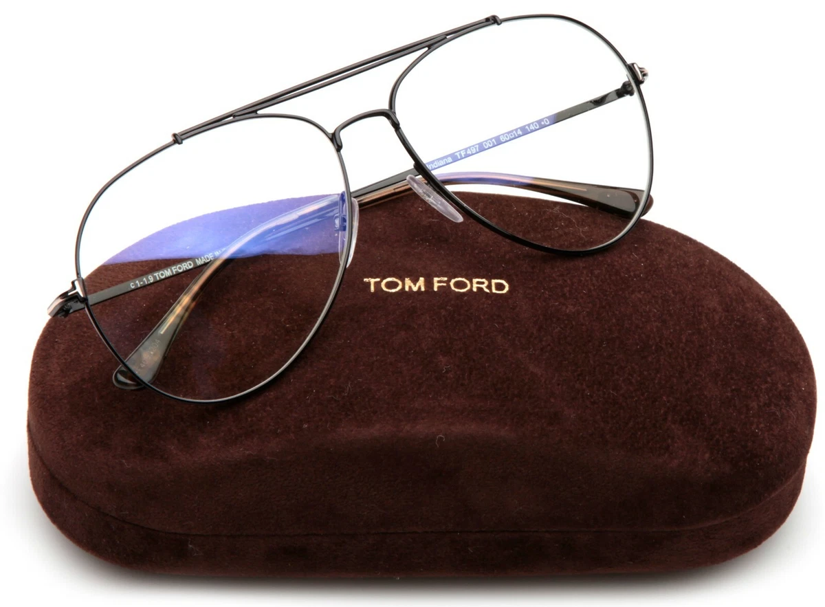 NEW TOM FORD Indiana TF497 001 EYEGLASSES FRAME 60-14-140mm B53mm