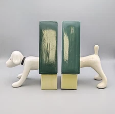 Yoshitomo Nara 2002 Lonesome Puppy Ceramic Sculpture Bookends Bozart RARE