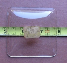 2-3/4" convex square clock glass crystal part
