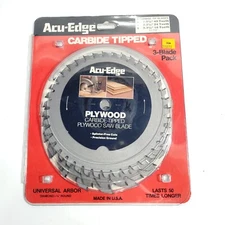Acu-Edge Carbide Tipped 7-1/4" Plywood Saw Blades 3-Pack Made in USA