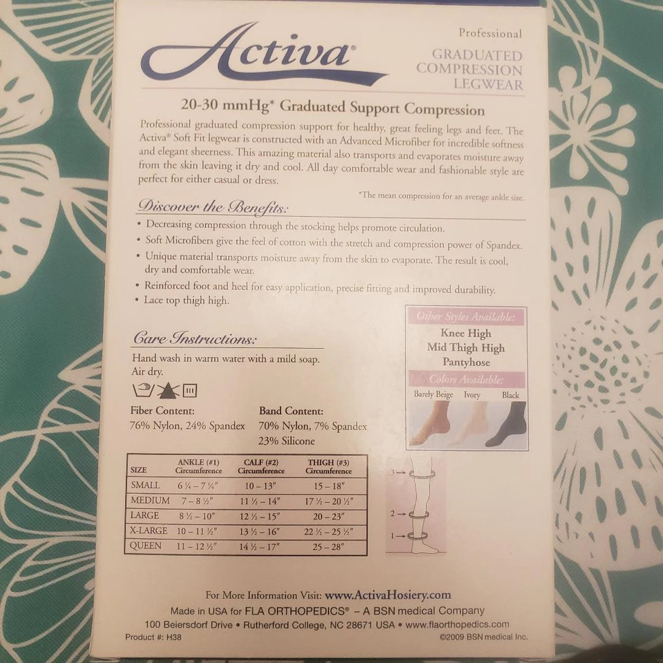 Medias altas de compresión Activa Soft Fit Lace TB 20-30 MUSLO talla S-Q y color Foto 2 de 4
