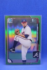 2015 Bowman Draft Chrome Green Refractor /99 Matt Withrow #36 SP RC 1st Braves