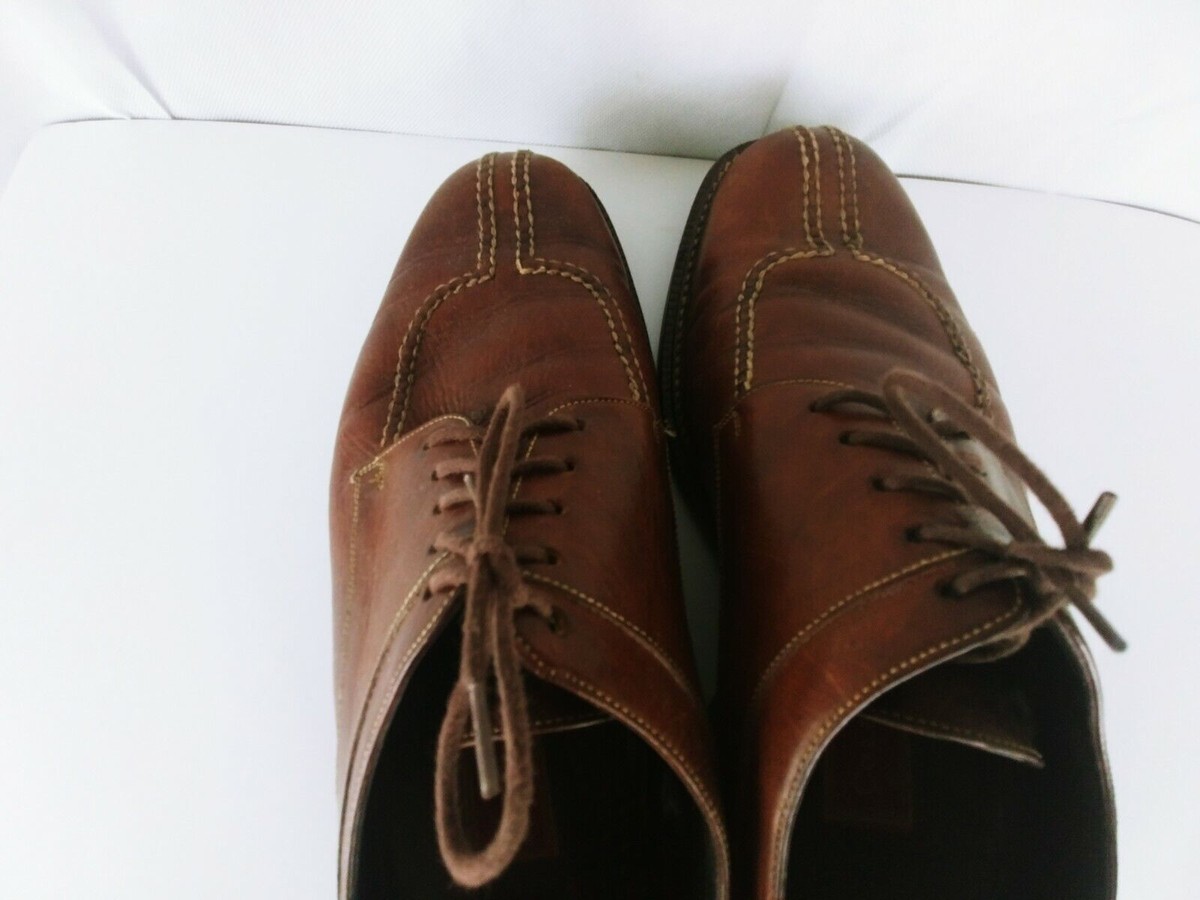 Cole Haan Italian Leather Split Toe Oxford Dress Shoe Mens 7D Brown Apron Toe Cole Haan Collection Men main image 4