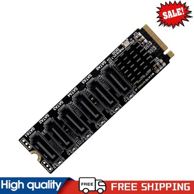M2 M-EKY PCIE3.0 zu SATA6G Erweiterungskarte 6 Port für Festplattenunterstützung SATA ~G