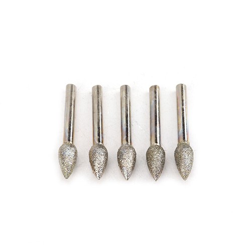 5/10Pc Diamond Grinding Head 1/4" Shank Cone Coated Burr Bit For Rotary Tool 46# - Picture 8 of 13