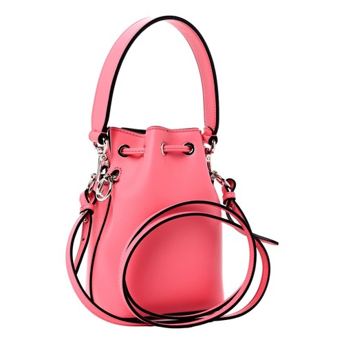 Fendi Calfskin F is Fendi 3D Flower Mini Mon Tresor Bucket Bag Pink NEW - Picture 2 of 8