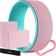 5-in-1 Yoga Set - With Yoga Block/Strap/Wheel/Extend Ring Premium Back Roller UK