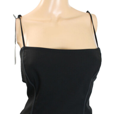 Sandro Ferrone Women's Black Stretch Dress Size 44 Made In Italy (US Sz.M) $369