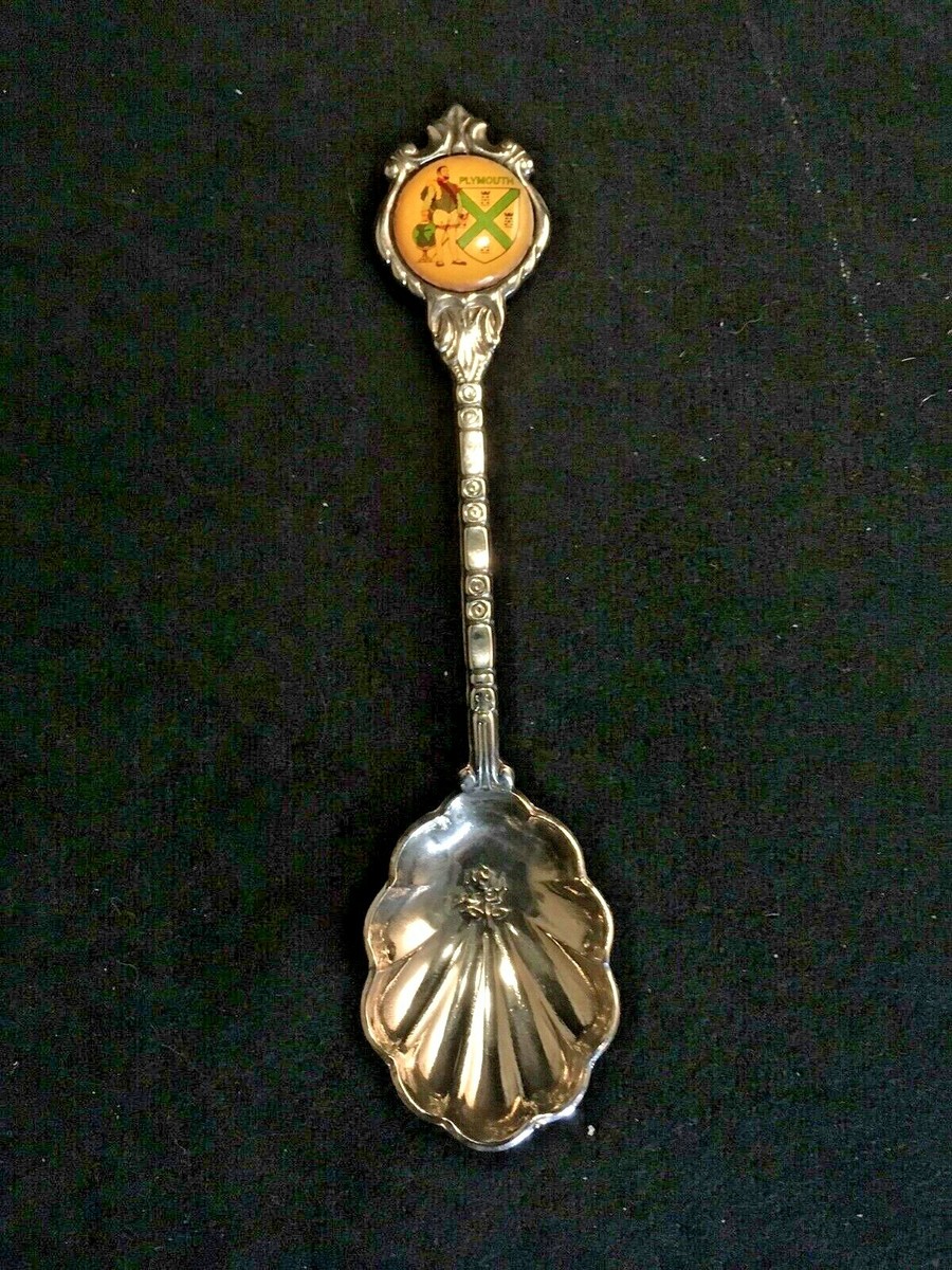Vintage Plymouth Silverplate Argente Versilbert Souvenir Spoon