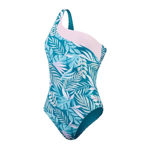 SPEEDO WOMENS SWIMSUIT.NEW ASYMMETRIC BLUE OFF SHOULDER SWIMMING COSTUME S24 - 第 1/9 張圖片