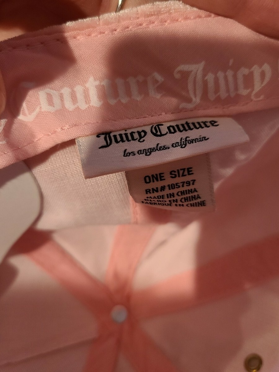 Nwt Juicy Couture Pink Velvet Baseball Hat Y2K Gold  display picture 3