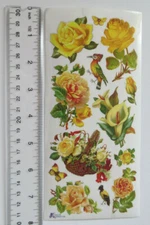 Violette Collection - YELLOW ROSES - 1 Sheet of Roses Stickers #C09