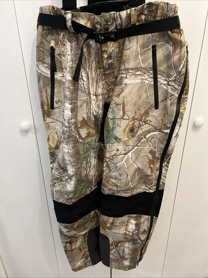 BERETTA Men's Suspender Active Pants Camo Waterproof Hunting Bibs Sz M, GUC! - Image 3 of 4