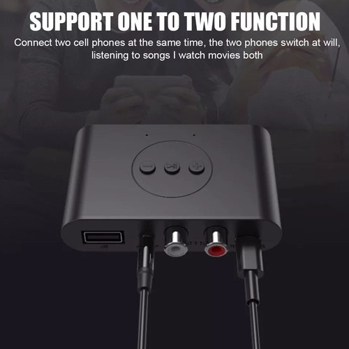 Récepteur Bluetooth-5.2 Sans Fil 3.5mm Jack AUX vers 2 RCA Audio Stéréo Adaptateur NFC - Photo 7/15