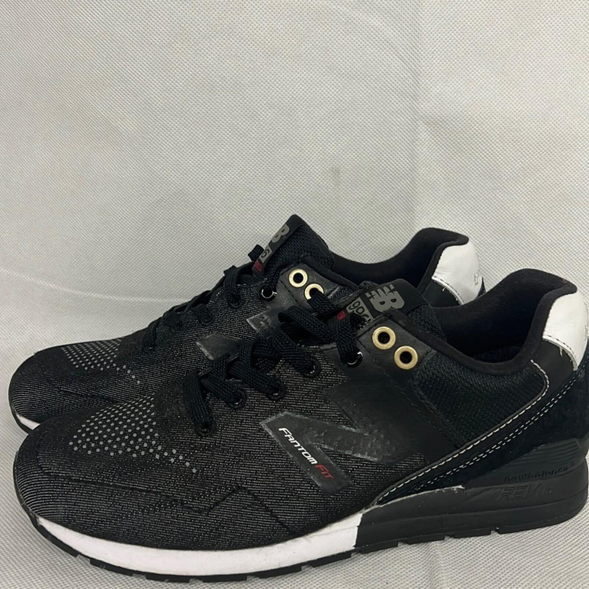 NEW- new balance xmrl996fs denim jean like fabric fantom fit 996