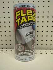 FLEX SEAL TFSCLRR0805 8" X 5' CLEAR FLEX TAPE RUBBER & VINYL TAPE 9319393 (NEW)