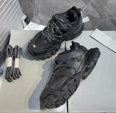 Balenciaga Track Black Low Top Lace Up Men's Sneakers