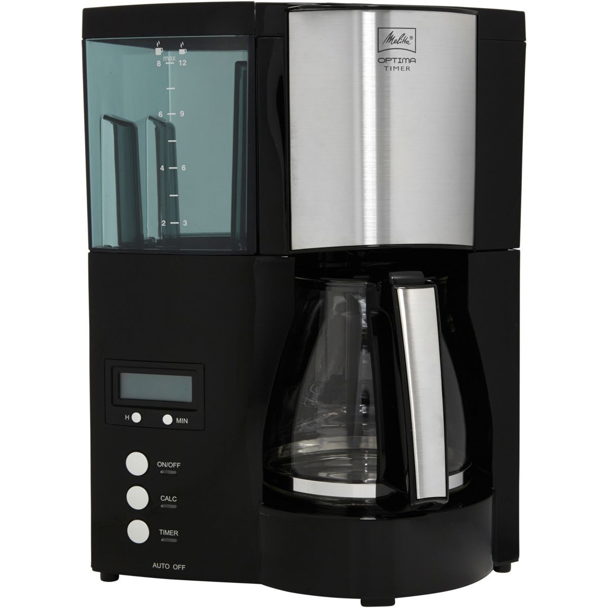 Cafetière Melitta Optima Timer programmable en acier brossé noir - 2