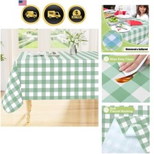 Picnic Table Cloth, Vinyl Tablecloths with Flannel Backing, 52"x70"