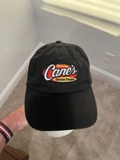 Raising Cane's Chicken Fingers Logo One Love Employee Strapback Hat Cap Black