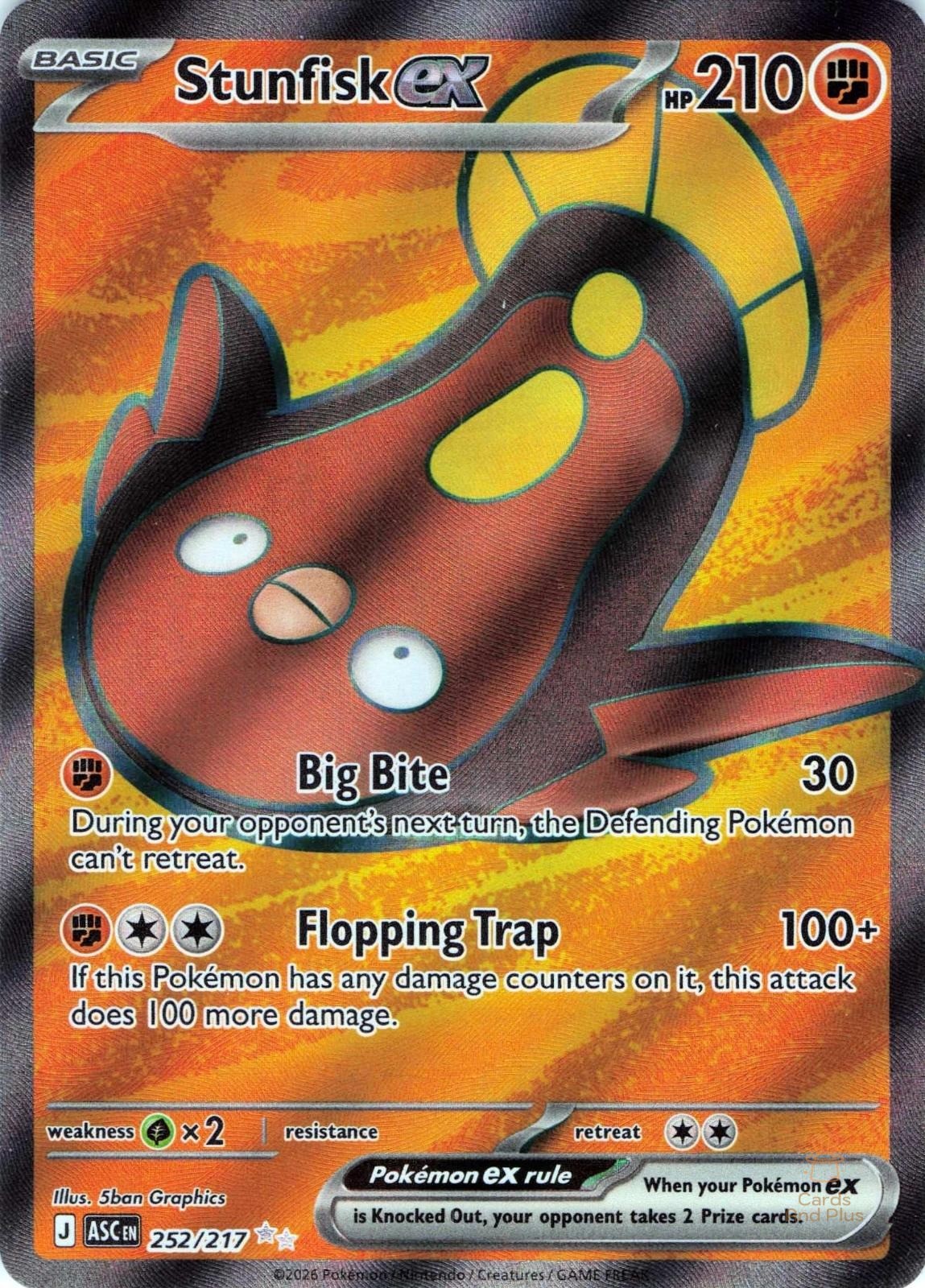 Stunfisk ex 252/217 HOLO Ascended Heroes NM