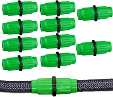 10 Sets Expandable Garden Hose Repair Kit, Plastic Flex Hose Repair Kit, Hose Fe