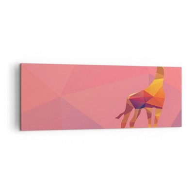 Wandbilder 140x50cm Leinwandbild Giraffe modern Grafik Groß XXL Bilder Wanddeko