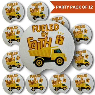 Dump Truck Birthday Party Favors    Car Coasters for kids - Christian gifts