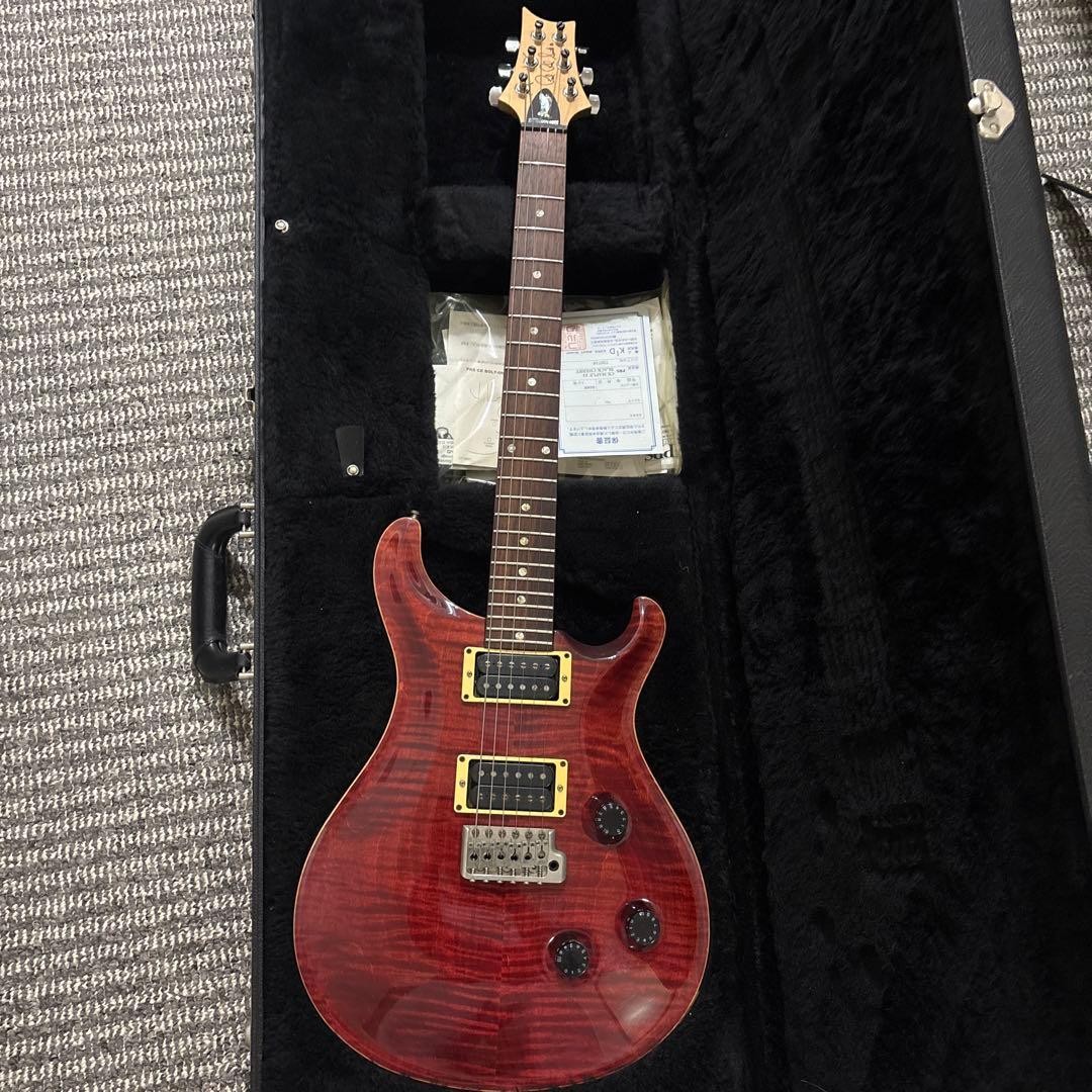 PRS CE24 Electric Guitar Flame Maple Top 2 Humbuckers 80% Frets With Strap Case