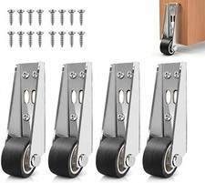 4 PCs Vertical Track Roller Wheel, Gate Caster Wheels Replacement, Rubber Rollin